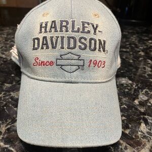 Harley-Davidson Gray/Blue Cap, never worn.